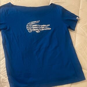 Lacoste Royal Blue Crocodile Tee L